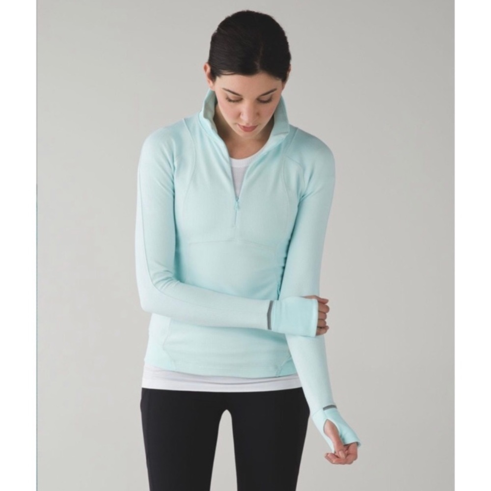 Lululemon light blue runderful quarter zip